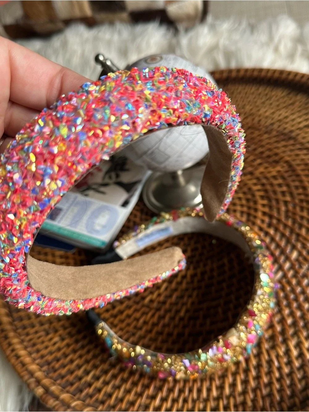 Headbands for Hope Beaded Sequin Glitter Multicolor Headband Set